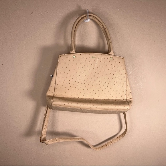 NWT GROSSI PASTEL PINK IVORY BOW PURSE NEW CONVERTIBLE HANDLE - Picture 5 of 10